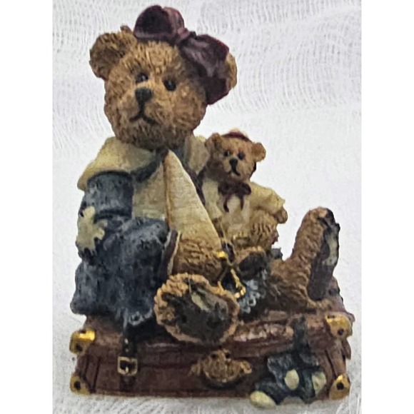 Boyds Bearstone Bailey Bear Suitcase 2000 1993**RARE**, 1E